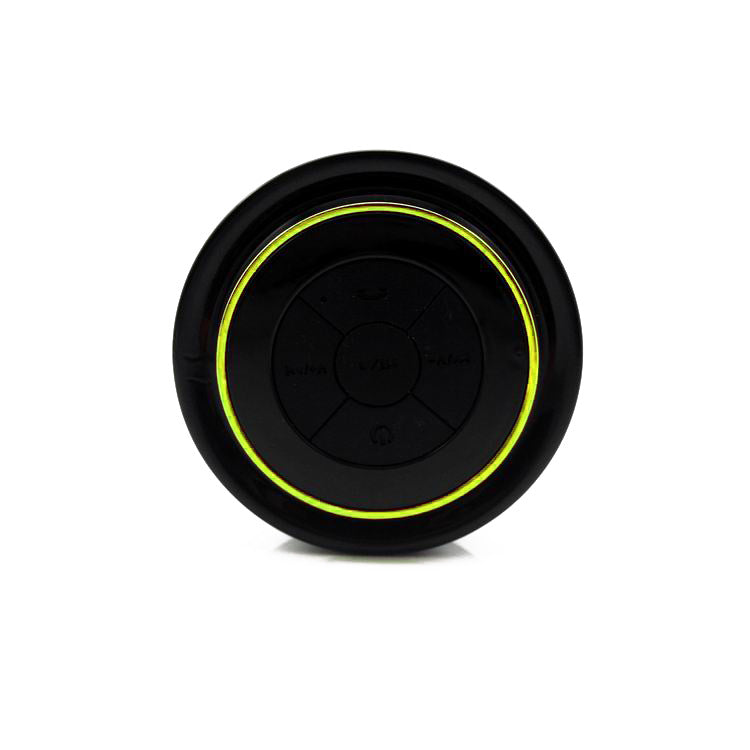 Waterproof Bluetooth Speaker control panel with buttons and illuminated ring
