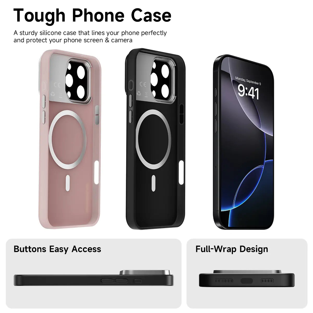Premium Smartphone Case with 1.75-Inch HD Display, Custom Video Dial, Rear Camera Preview, Notifications, Music Control, Weather Updates, Timer Function, Dynamic Smart Window, Multiple Model Compatibility, and Magnetic Wireless Charging - An Ideal Practic