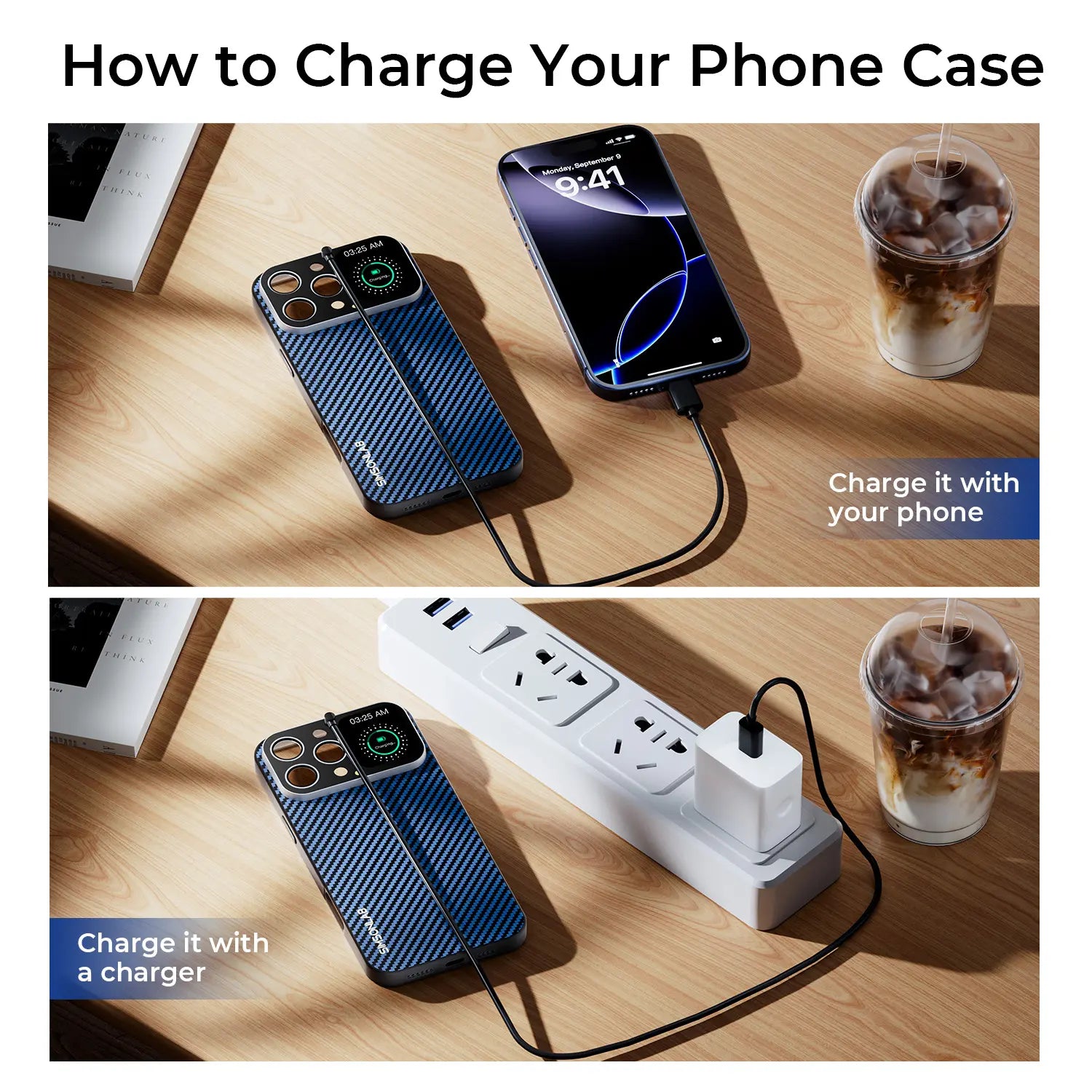 Premium Smartphone Case with 1.75-Inch HD Display, Custom Video Dial, Rear Camera Preview, Notifications, Music Control, Weather Updates, Timer Function, Dynamic Smart Window, Multiple Model Compatibility, and Magnetic Wireless Charging - An Ideal Practic