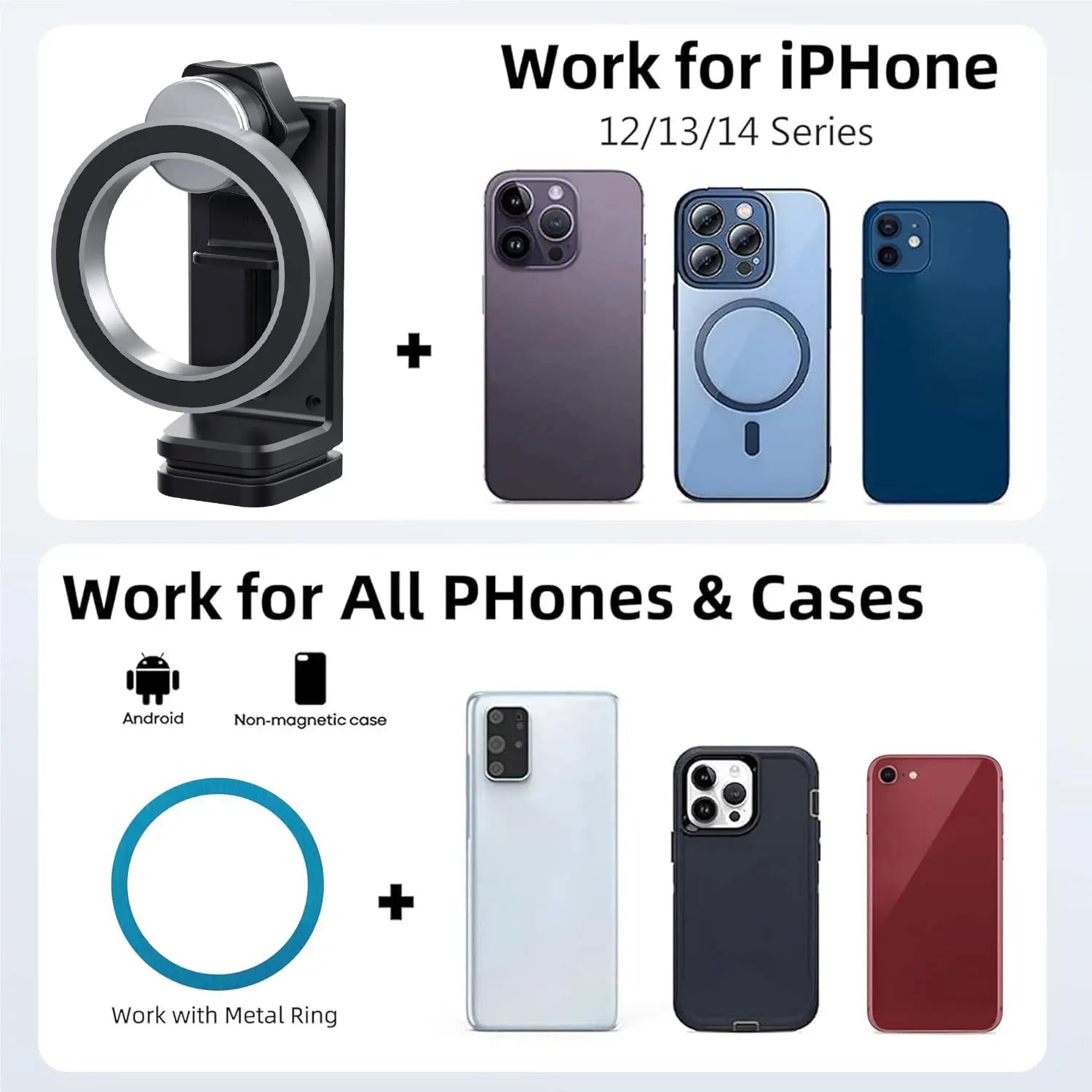 Magnetic Cell Phone Holder Airplane Travel Essentials Phone Holder Desktop Cell Phone Holder Tray Table Phone Holder