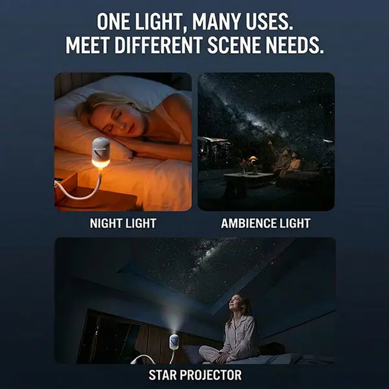 Galaxy Projector LED Light: Compact Starry Night Projector for Bedrooms and Playrooms, Perfect for Home Theaters and Gift Giving