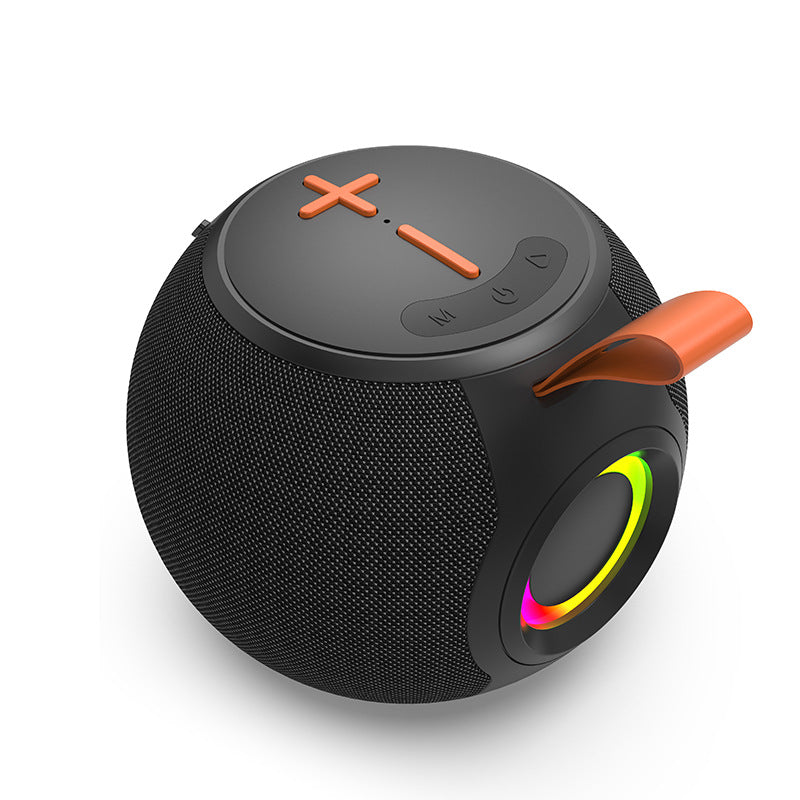 Bluetooth Speaker Portable RGB Lamp – close-up of a round wireless speaker with vibrant RGB lighting.