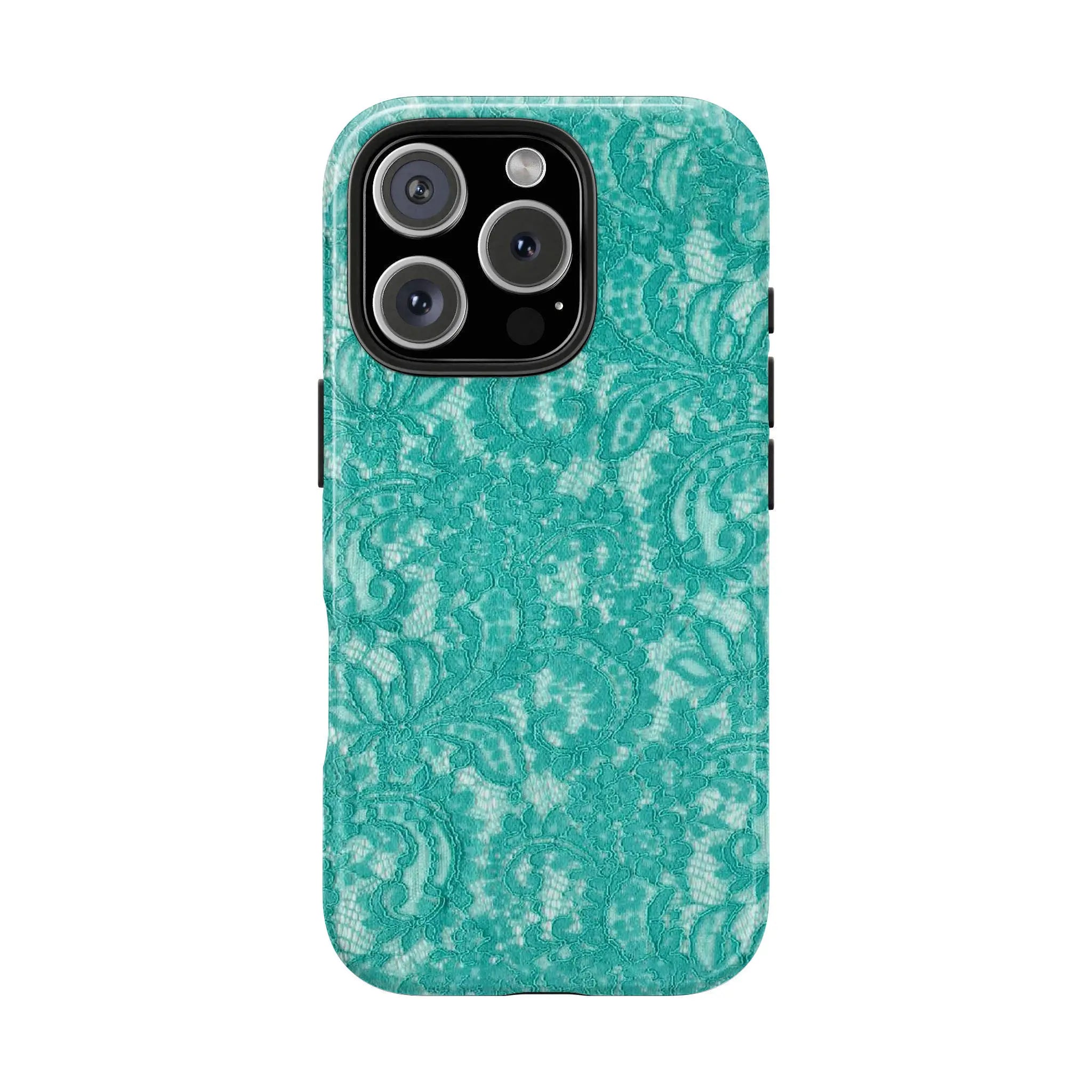 Elegant Black Lace Vintage Pattern Phone Case for iPhone 17 Pro Max, 16, 15, 14, 13, 12, 11 Pro Max Plus and Samsung Galaxy S24, S23, S22, S21, S20 – Stylish Dual Layer Design, Perfect Gift for Any Smartphone User