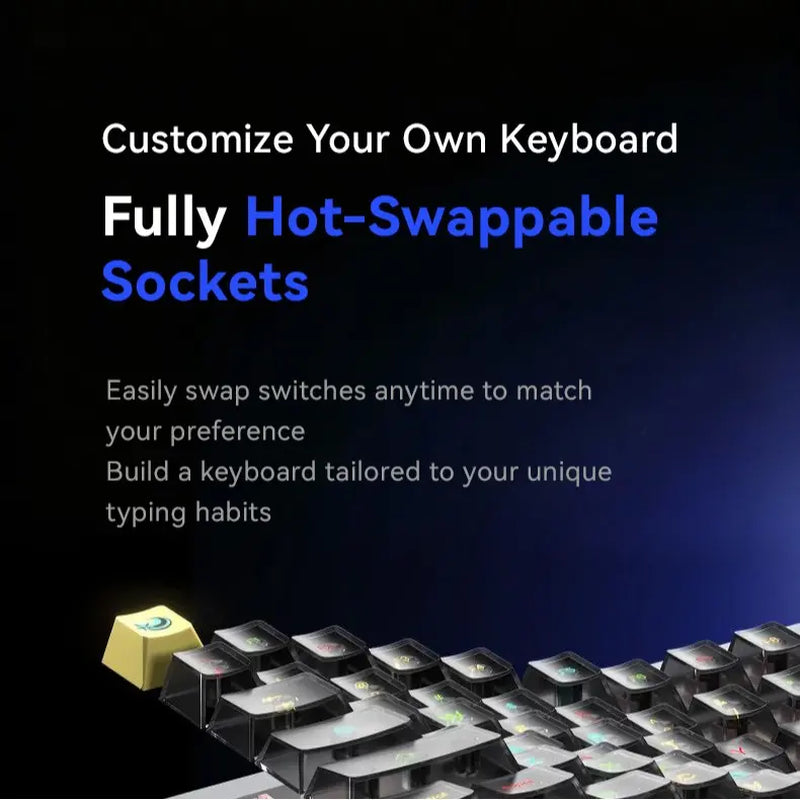 Aula Nova75 Wireless Mechanical Custom Keyboard with TFT Screen, Tri-Mode Hot-Swappable 75% Gasket Mounted RGB, 8000mAh Battery for Mac, Windows, iOS, Android, and Esports Gaming
