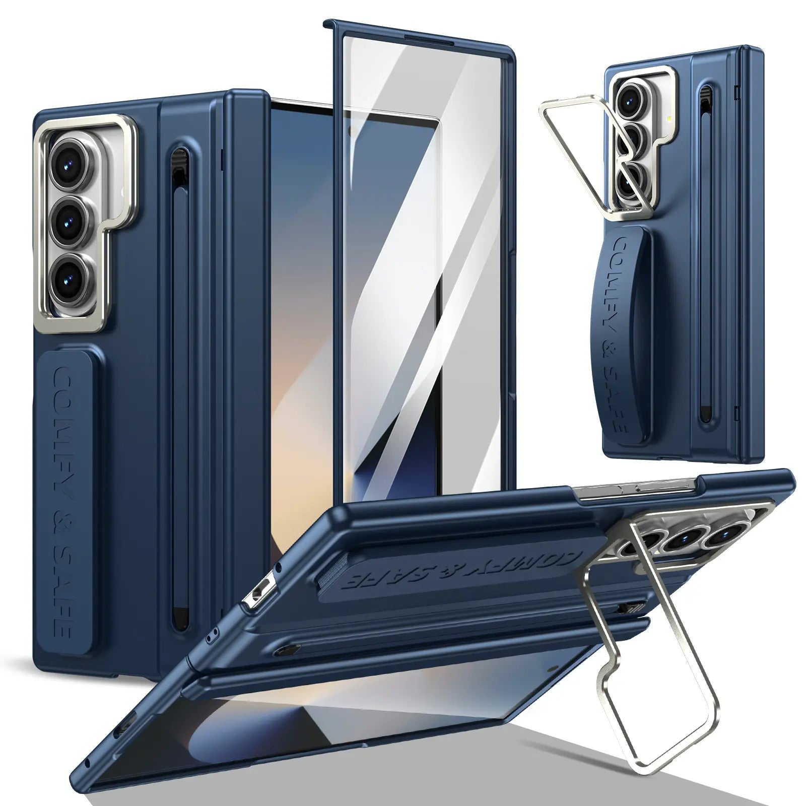 Premium Foldable Phone Case with Integrated Stand and Pen Holder