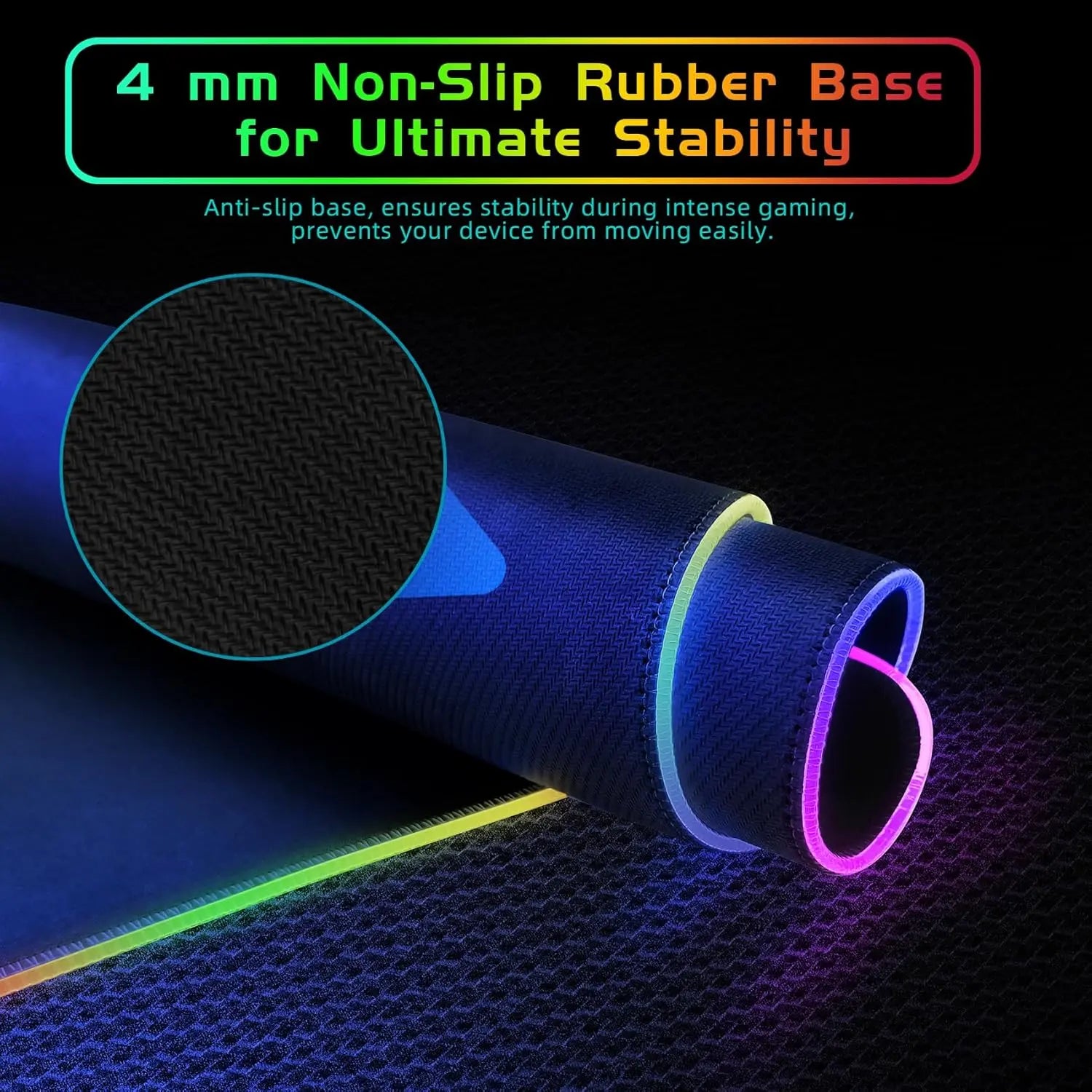 Extra Large RGB Gaming Mouse Pad with 15W Wireless Charging and 14 Lighting Modes, Ergonomic Design, Non-Slip Rubber Base - Perfect for Gamers and Professionals