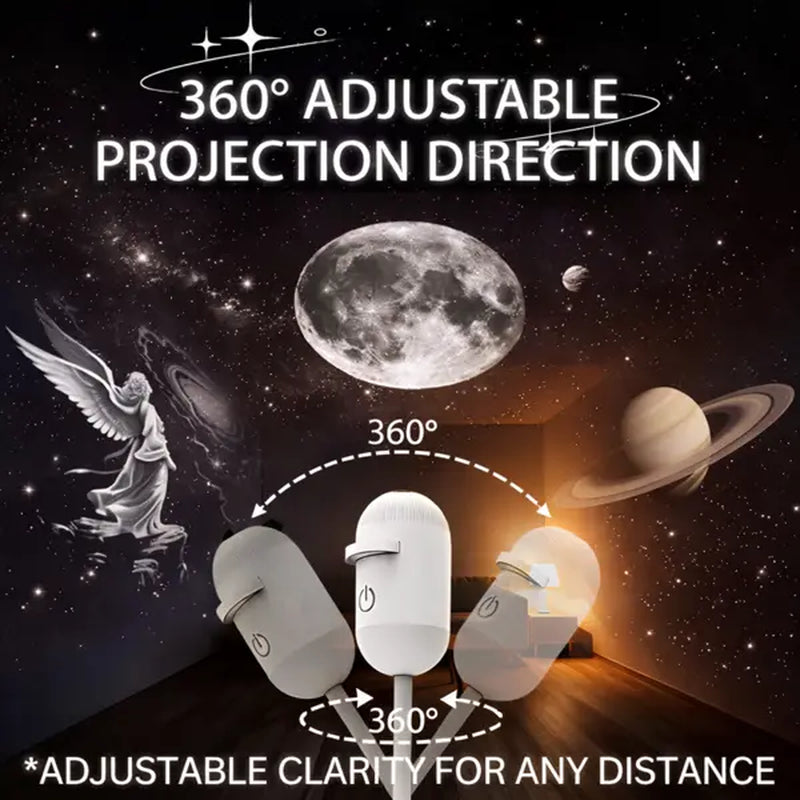 Galaxy Projector LED Light: Compact Starry Night Projector for Bedrooms and Playrooms, Perfect for Home Theaters and Gift Giving